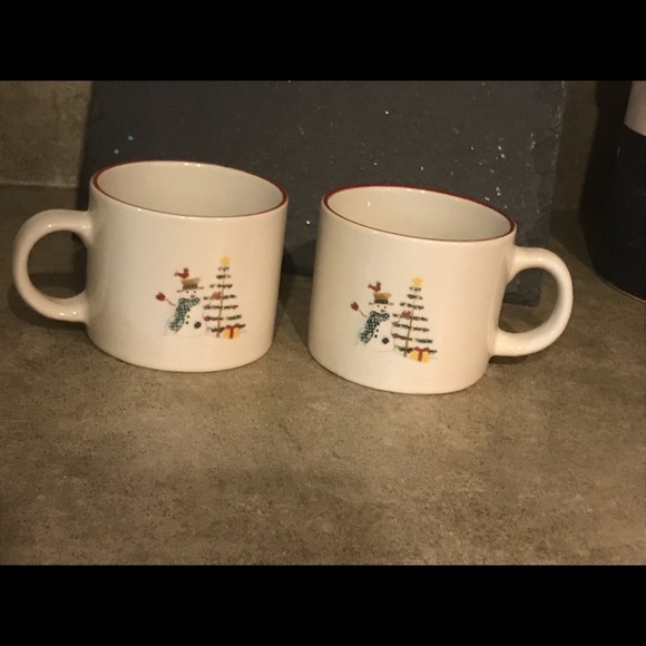 Farberware HOLIDAY SNOWMAN Ceramic Coffee Cups / 2 - Picture 2 of 2